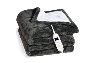 Heated Blanket, Machine Washable Extremely Soft and Comfortable Electric Blanket Throw Fast Heating with Hand Controller 10 Heating Settings and auto Shut-Off (50 x 60)