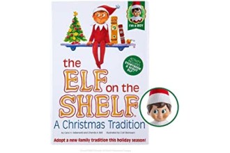 Elf on the Shelf : A Christmas Tradition Blue-Eyed Boy Light Tone Scout Elf - Elf and book included.