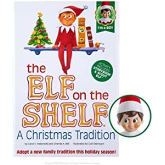 Elf on the Shelf : A Christmas Tradition Blue-Eyed Boy Light Tone Scout Elf - Elf and book included.