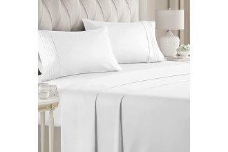 Queen Size Sheet Set - Breathable & Cooling Sheets - Hotel Luxury Bed Sheets - Extra Soft - Deep Pockets - Easy Fit - 4 Piece Set - Wrinkle Free - Comfy – White Bed Sheets - Queens Sheets – 4 PC